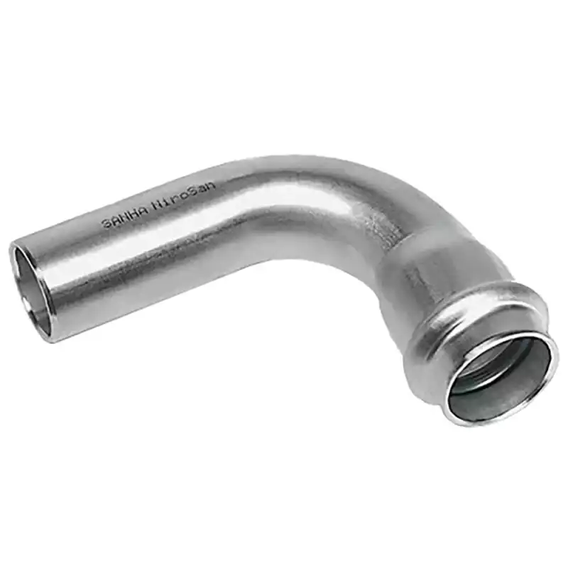 Отвод-пресс для нержавеющих труб Sanha 90град. NiroPress 316L ВПр-НПр, 18
