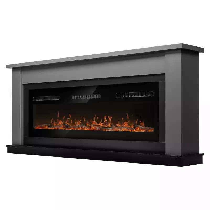 Каминокомплект: Очаг Electrolux Infinity EFP/P-1600ULS N, портал Canto Long графит, черный
