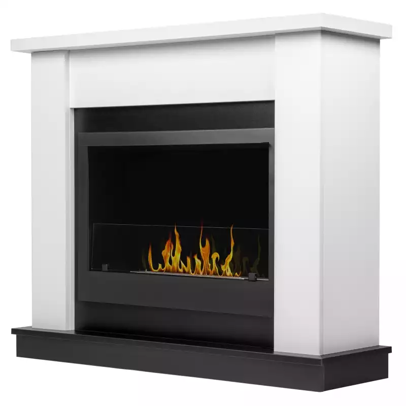 Каминокомплект:Биокамин Firelight BFP/P-3020+Портал Canto Long белый, черный