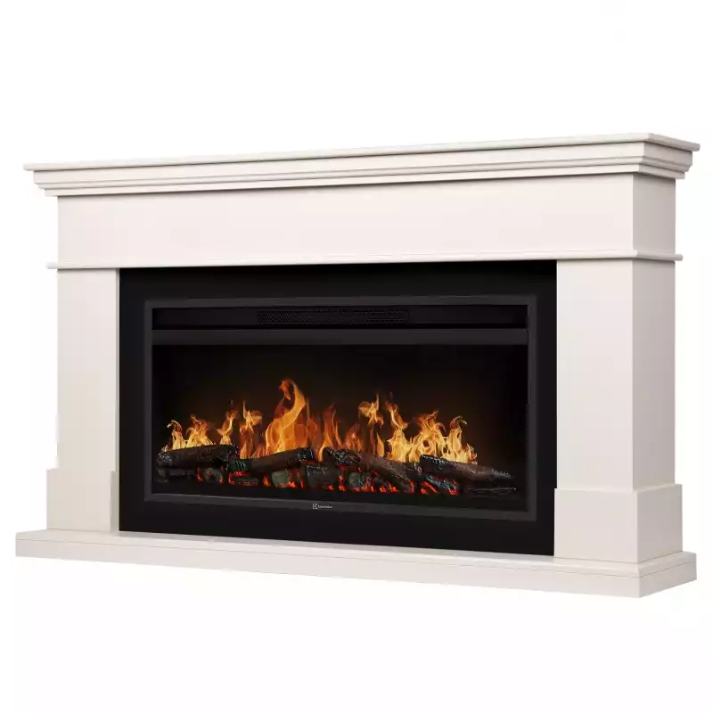 Каминокомплект: Очаг Electrolux EFP/P-3620LS, портал California 42/40/36, молочный