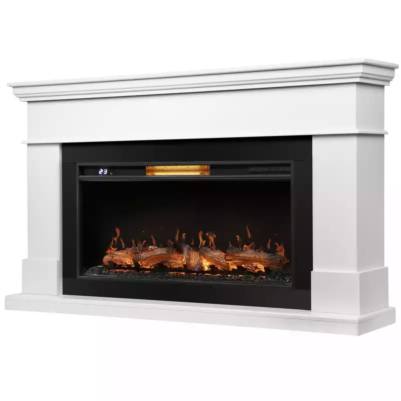 Каминокомплект: Очаг Royal Thermo Aurora RTFP/P-AR40LS, портал California 42/40/36, белый