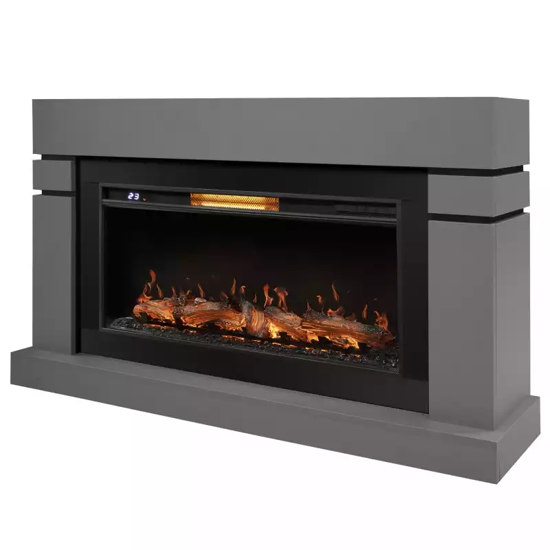 Каминокомплект: Очаг Royal Thermo Aurora RTFP/P-AR40LS, портал Lindos 42/40/36, светло-серый, р/в