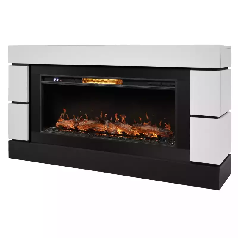 Каминокомплект: Очаг Royal Thermo Aurora RTFP/P-AR40LS, портал Moderno 42/40/36, белый, р/в